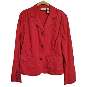 Vintage 90s Y2K Bright Pink Denim Jacket Women's Size XL